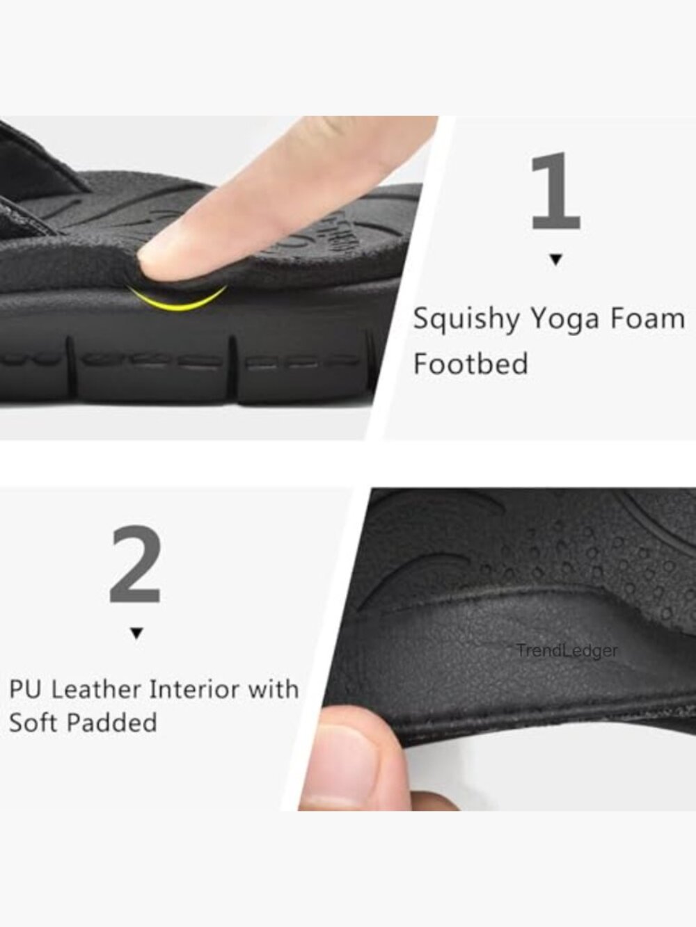 Arch Support Flip Flops - Comfortable Yoga Mat Cushion Sandals - Picture 5 of 7